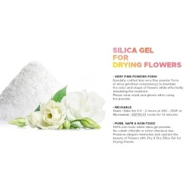 R H LIFESTYLE Silica Gel for Drying Flowers for Resin Art Flower Drying Silica Powder Moisture Absorber Silica Gel for Flower Preservation (250 Grams)
