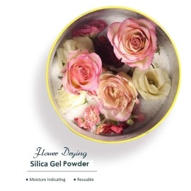 R H LIFESTYLE Silica Gel for Drying Flowers for Resin Art Flower Drying Silica Powder Moisture Absorber Silica Gel for Flower Preservation (250 Grams)