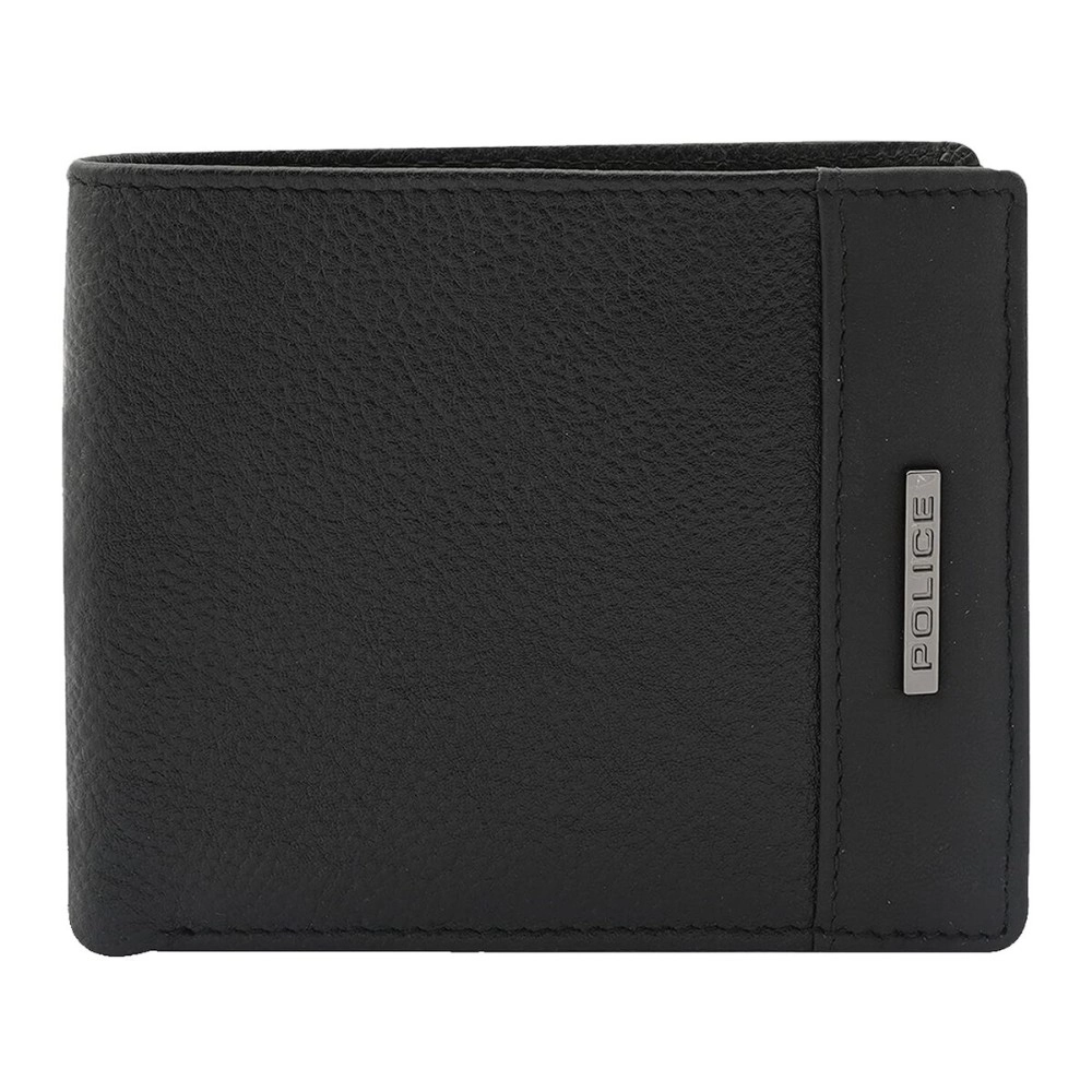 Police Waterline Men\'s Leather RFID Credit Card Wallet - Black, Black, Police Black Color Waterline Rfid Credit Card Wallet