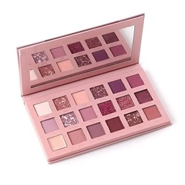 HUDA GIRL BEAUTY Nude Edition Eyeshadow 18 Color Palette, Shimmer and Matte Shades for Eye Makeup.