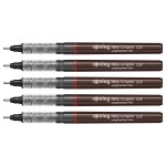 Rotring 0.8mm Line Thickness Tikky Graphic Fineliner with Black Pigmented Lightfast And Water Resistant Ink For Long Life Drawings, Sketching, Non-Refillable, 5 Pens of 0.8 mm Each