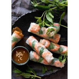 Nourcery Rice Paper Sheets, 400g (Spring Roll Wrappers)-22cm | Gluten-Free | Perfect for Fried Rolls, Wraps & Dumplings