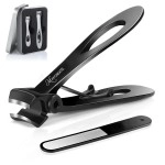 MAYCREATE Nail Cutter for Men Toe Nail Cutter for Thick Nails Cutting Clipper Trimmer for Women Wide-Opening Sharp Jaws Stainless Steel Large Nail Clippers Set with Nail File