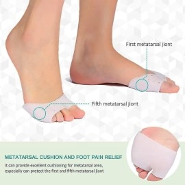 Alexvyan Silicone Bunion Foot Fingers Toe Separator Thumb Valgus Protector Guards Pads Socks Feet Care Silicon Toe Sleeve Protector-1 Pair-Free Size