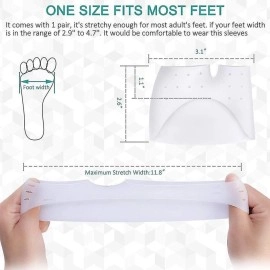 Alexvyan Silicone Bunion Foot Fingers Toe Separator Thumb Valgus Protector Guards Pads Socks Feet Care Silicon Toe Sleeve Protector-1 Pair-Free Size