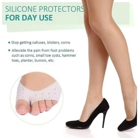 Alexvyan Silicone Bunion Foot Fingers Toe Separator Thumb Valgus Protector Guards Pads Socks Feet Care Silicon Toe Sleeve Protector-1 Pair-Free Size