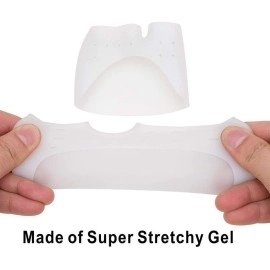 Alexvyan Silicone Bunion Foot Fingers Toe Separator Thumb Valgus Protector Guards Pads Socks Feet Care Silicon Toe Sleeve Protector-1 Pair-Free Size