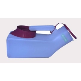 Fastro 1000 ML Portable Urine Pot with Cap | Polypropylene Safe Medical Grade Plastic Pee Collector for Male, Female & Bedridden Adults - Pack of 2
