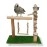 CONGO - NATURAL PARROT TREAT Gym Playing Stand for Bird Eucalyptus Wood | with Hanging Toy and Swing for Conure, Amazon, African Grey, Macaw and Other Birds
