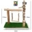 CONGO - NATURAL PARROT TREAT Gym Playing Stand for Bird Eucalyptus Wood | with Hanging Toy and Swing for Conure, Amazon, African Grey, Macaw and Other Birds