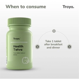 Traya Health Tatva Immunity Booster Tablet For Stress Relief & Metabolism Boost, Plant-Based Ayurvedic Tablets, Contains Pippali, Ajwain & Sonth (60 Tablet)