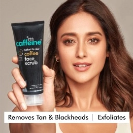 mCaffeine Espresso Coffee & Walnut Face Scrub for Women & Men | Exfoliate Scrub for Face - Removes Blackheads & Whiteheads, Polishes for a Soft & Smooth Skin - Natural & Vegan 75gm