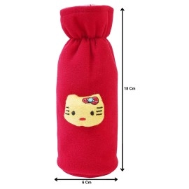 Kuber industries Rabbit Design Velvet Newborn Baby Feeding Bottle Cover-Pack of 3 (Blue & Red & Pink)