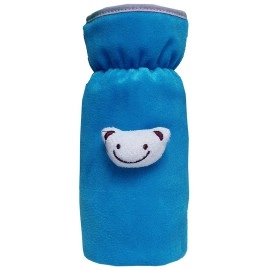 Kuber industries Rabbit Design Velvet Newborn Baby Feeding Bottle Cover-Pack of 3 (Blue & Red & Pink)