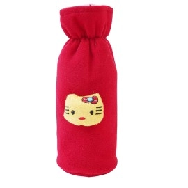 Kuber industries Rabbit Design Velvet Newborn Baby Feeding Bottle Cover-Pack of 3 (Blue & Red & Pink)