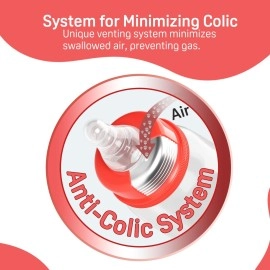 Pigeon Peristaltic Baby Nursing/Feeding Bottle KPP LL,for 12+ Month Babies,BPA Free,BPS Free,Square Base,Red,240 ml