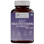 OSOAA Daily Multivitamin with Omega 3 & Probiotics - 60 Veg Tablets | 53 Vital Vitamins & Minerals with Zinc, Vitamin C, Vitamin D, Vitamin B12, and Multiminerals - Supports Immunity & Gut Health