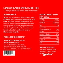 Loacker Classic Wafer Napolitaner(Hazelnut) 45g - Italy