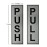BUZZ COOL Push Pull Metal Sign Stickers Self Adhesive Stainless Steel finish Push and Pull Signage Board for Glass Wooden Doors Office Hospital Mall Gate Sticker Combo (Silver)