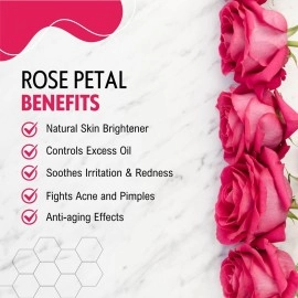 BrijBooti Birju Mahavir Edible Sun Dried Rose Petals - Gulab Patti for Face, Body, Hair, Herbal Tea 200 Gr