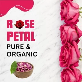 BrijBooti Birju Mahavir Edible Sun Dried Rose Petals - Gulab Patti for Face, Body, Hair, Herbal Tea 200 Gr