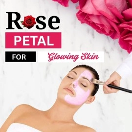 BrijBooti Birju Mahavir Edible Sun Dried Rose Petals - Gulab Patti for Face, Body, Hair, Herbal Tea 200 Gr