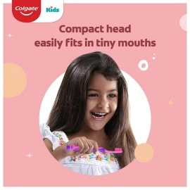 Colgate Kids Barbie Manual Toothbrush, Extra Soft With Tongue Cleaner, Kids Toothbrush Ideal For 5+ Years Kids, Multi Colour(Combo Pack Offer Of 3)
