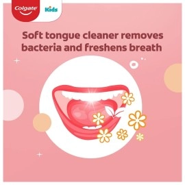 Colgate Kids Barbie Manual Toothbrush, Extra Soft With Tongue Cleaner, Kids Toothbrush Ideal For 5+ Years Kids, Multi Colour(Combo Pack Offer Of 3)