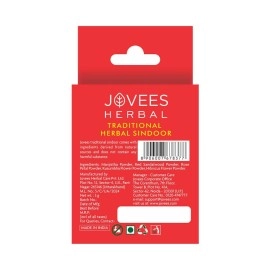 Jovees Herbal Traditional Maroon Sindoor, 3 gms | Water Resistant | Derived from Natural Ingredients | Pack of 2