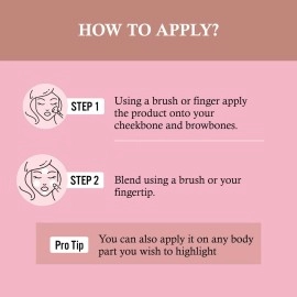 INSIGHT Glitter Makeup Highlighter - Frosted Heart|Creamy Formula|Blends Easy|Light Weight |Long Lasting - 3.5gm