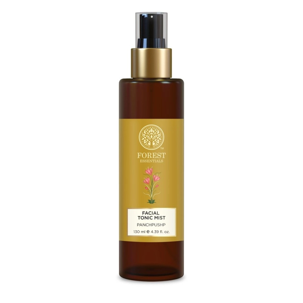 Forest Essentials Facial Tonic Mist Panchpushp | Refreshing Face Toner For Pore Tightening and Hydration | Alcohol-Free Toner For Glowing Skin | 130 ml