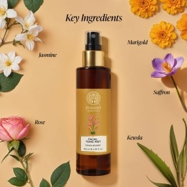 Forest Essentials Facial Tonic Mist Panchpushp | Refreshing Face Toner For Pore Tightening and Hydration | Alcohol-Free Toner For Glowing Skin | 130 ml