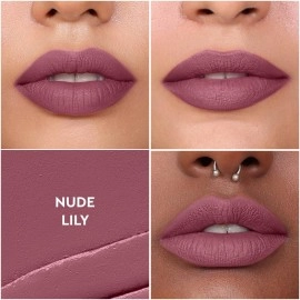 Kiro Airy Matte Liquid Lipstick, Nude Lily (Blush Pink), 5 ml, Transferproof, Liquid Lip Colour, Long Lasting, Vegan, No Parabens, Avocado Oil, Non Toxic Lipstick for Intense Colour