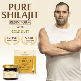UPAKARMA Premium Ayurvedic Pure and Natural Shilajit Gold Resin with Pure Gold Dust Helps Boost Immunity, Energy, Strength, Stamina, and Overall Health - 20 Grams Shilajeet - Pack of 1