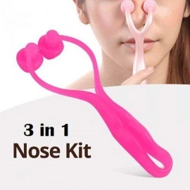 Frackson son 3 Pcs Combo Roller Nose up & Straight Nose Up And Pink Nose up Clip Shaping Lifting Bridge Straightening Nose Up Beauty Clip High Lifting Clipper Correction Shaper For Shaping Beauty Tool