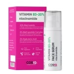 Cos-IQ 20% Niacinamide Face Serum with Vit B3 & Hyaluronic Acid 30ml - Clear Glowing Skin, Bright Skin, Reduces Dullness, Hydrates & Repairs Skin, Reduces Acne Marks, Pore Shrinker Formula