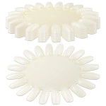 Red Square Nail Tips Display Board for Nail Art Design Pattern Practice and Swatch Nail Polish Colors 10pcs(owal)