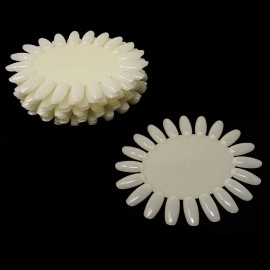 Red Square Nail Tips Display Board for Nail Art Design Pattern Practice and Swatch Nail Polish Colors 10pcs(owal)