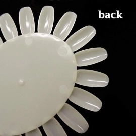 Red Square Nail Tips Display Board for Nail Art Design Pattern Practice and Swatch Nail Polish Colors 10pcs(owal)