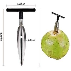Styxon/Stainless Steel Coconut Opener Tool, Coconut Driller, Coconut Opener Machine, Coconut Opener Knife, Coconut Water Opener-(6.4 X 3.2 X 0.9 in) (Pack- 1)