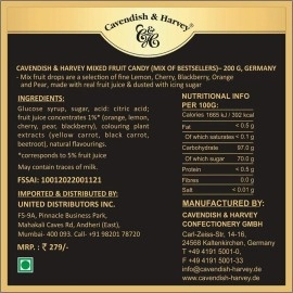 Cavandish & Harvey Mixed Fruit Drops, 200Gm (Germany) (Pack of 1)