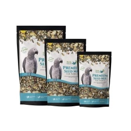 BirdsNature Premium Seed Mix Food for African Greys Parrot , Senegals, Amazons, Electus, Small Cockatoos, Conures , Caiques & Exotic Birds(1000g)