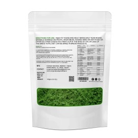 CONGO - NATURAL PARROT TREAT 100gm Moringa Powder to Provide Essential Proteins for Budgies, Lovebirds, Cockatiels, Conure, Senegal, Amazon, African Grey, Macaw, Cockatoo and Other Birds, 100gm