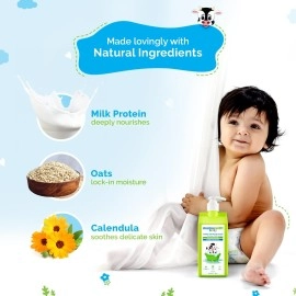 Mamaearth Milky Soft Body Wash for Babies with Oats, Milk and Calendula (400 ml)