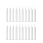AuraDecor Pack of 20 Stick Wax Candles, White Candles || Especially Meant for Healing, Chakras, Ritual Candles, Decoration, Lighting, Home Decor || Burning Time 2.5 Hours Each
