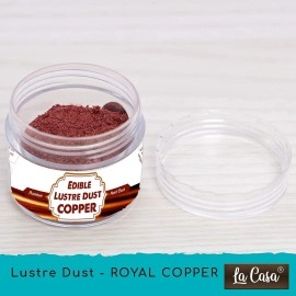 La Casa Premium Edible Lustre Dust - Bright Copper | Pack of 2 | Pearl Dust Ideal for Cake Icing Decoration & Garnishing | 2x9gm |