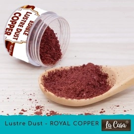 La Casa Premium Edible Lustre Dust - Bright Copper | Pack of 2 | Pearl Dust Ideal for Cake Icing Decoration & Garnishing | 2x9gm |