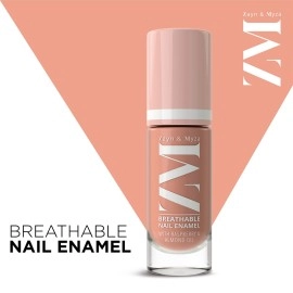 Zayn & Myza - Coffee Cream Breathable Enamel Nail Polish Infused With Raspberry and Almond Oil Water Permeable Fast Drying Glossy Finish Nail Color Halal Certified Vegetarian For All Occasions - 6 ml