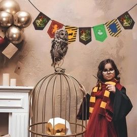 Wobbox Multi Colour Harry Potter Theme Flags Bunting Banner/Happy Birthday Banner/Birthday Banner Decoration