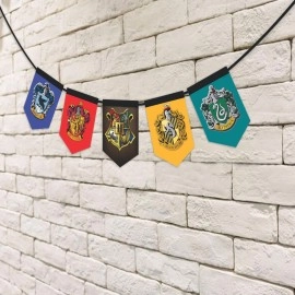 WOBBOX Multi Colour Harry Potter Flags Bunting Banner/Happy Birthday Banner/Birthday Banner Decoration, Medium (WOBOX1879)